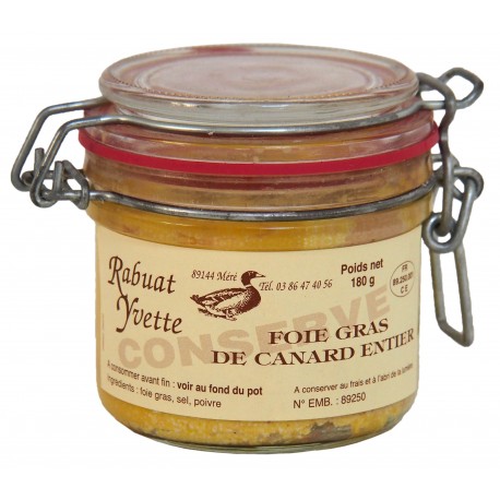 Maison Rabuat - Foie gras de canard entier - 180g conserve