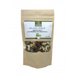 Aperitif mix dried fruits and Provencal herbs