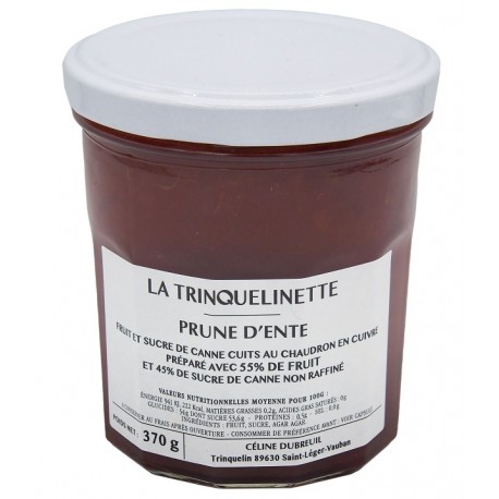 Confiture de prune d'Ente -  LA TRINQUELINETTE - Confiture artisanale & française
