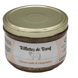 Beef rillettes with candied lemon and ginger