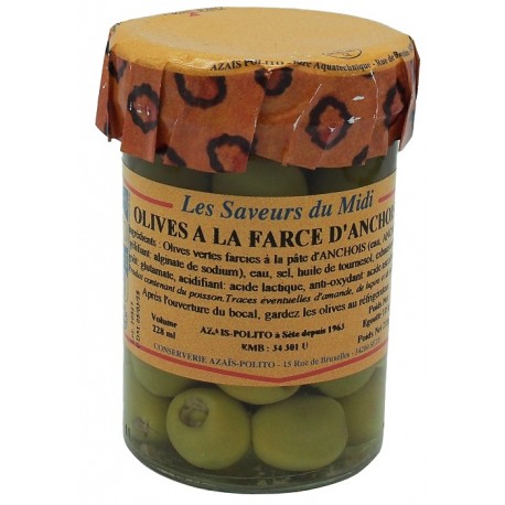 olives vertes à la farce d'anchois